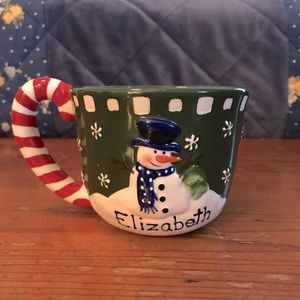 Adorable personalized snow man coffee hot chocolate mug Christmas
